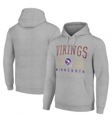 Men's Minnesota Vikings Gray Throwback Logo Pullover Hoodie