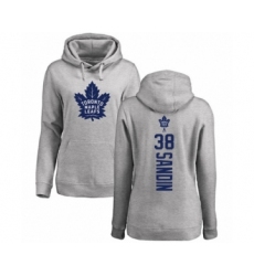 Hockey Women's Toronto Maple Leafs #38 Rasmus Sandin Ash Backer Pullover Hoodie