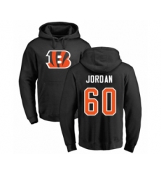 Football Cincinnati Bengals #60 Michael Jordan Black Name & Number Logo Pullover Hoodie