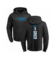 Football Carolina Panthers #3 Will Grier Black Backer Pullover Hoodie