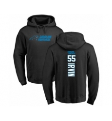 Football Carolina Panthers #55 Bruce Irvin Black Backer Pullover Hoodie