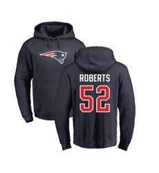 Football New England Patriots #52 Elandon Roberts Navy Blue Name & Number Logo Pullover Hoodie