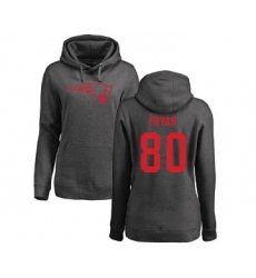 Football Women's New England Patriots #80 Irving Fryar Ash One Color Pullover Hoodie