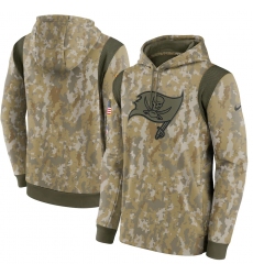 Men's Tampa Bay Buccaneers Nike Camo 2021 Salute To Service Therma Performance Pullover Hoodie