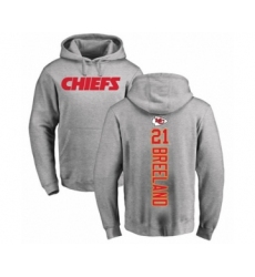 Football Kansas City Chiefs #21 Bashaud Breeland Ash Backer Pullover Hoodie