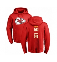 Football Kansas City Chiefs #50 Darron Lee Red Backer Pullover Hoodie
