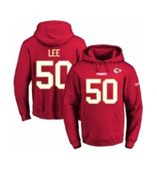 Football Men's Kansas City Chiefs #50 Darron Lee Red Name & Number Pullover Hoodie