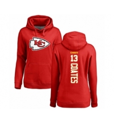 Football Women's Kansas City Chiefs #13 Sammie Coates Red Backer Pullover Hoodie