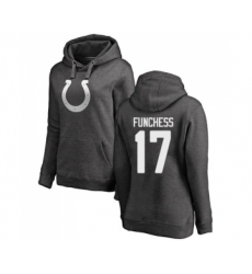 Football Women's Indianapolis Colts #17 Devin Funchess Ash One Color Pullover Hoodie