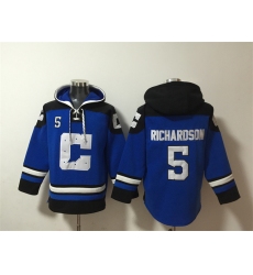 Men's Indianapolis Colts #5 Anthony Richardson Blue Ageless Must-Have Lace-Up Pullover Hoodie