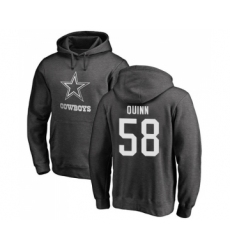 Football Dallas Cowboys #58 Robert Quinn Ash One Color Pullover Hoodie