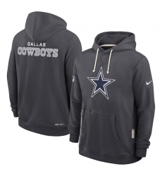 Men's Dallas Cowboys Anthracite Sideline Standard Issue Initial Home Dri-FIT Pullover Hoodie