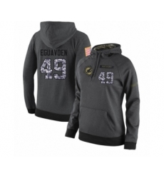 Football Women's Miami Dolphins #49 Sam Eguavoen Stitched Black Anthracite Salute to Service Player Performance Hoodie