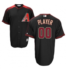 Men's Arizona Diamondbacks Majestic Black/Sedona Red Alternate Cool Base Custom Jersey