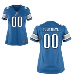 Women's Detroit Lions Nike Light Blue Custom Game Jersey