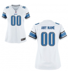 Women's Detroit Lions Nike White Custom Game Jersey