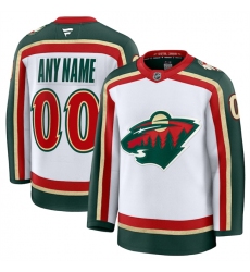 Men's Minnesota Wild Custom White 2025 25th Anniversary Hockey Jersey