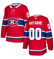 Men's Montreal Canadiens adidas Red Authentic Custom Jersey