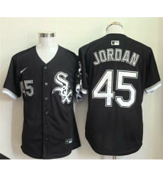 Men's Chicago White Sox #45 Michael Jordan Black Limited Stitched Baseball Jersey