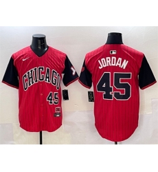 Men's Chicago White Sox #45 Michael Jordan Red Black 2025 City Connect Limited Stitched Baseball Jersey