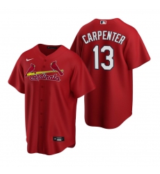 Men's Nike St. Louis Cardinals #13 Matt Carpenter Red Alternate Stitched Baseball Jersey