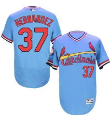 Men's Majestic St. Louis Cardinals #37 Keith Hernandez Light Blue Flexbase Authentic Collection Cooperstown MLB Jersey