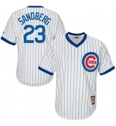 Men's Majestic Chicago Cubs #23 Ryne Sandberg Replica White Home Cooperstown MLB Jersey