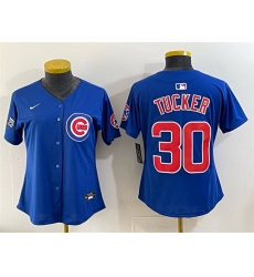 Youth Chicago Cubs #30 Kyle Tucker Royal 'Ryne Sandberg Tribute' Vapor Limited V2 Stitched Baseball Jersey