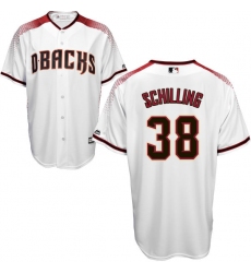Men's Majestic Arizona Diamondbacks #38 Curt Schilling Authentic White Home Cool Base MLB Jersey