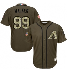 Men's Majestic Arizona Diamondbacks #99 Taijuan Walker Replica Green Salute to Service MLB Jersey