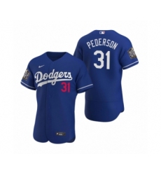 Men's Los Angeles Dodgers #31 Joc Pederson Nike Royal 2020 World Series Authentic Jersey
