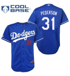Men's Majestic Los Angeles Dodgers #31 Joc Pederson Authentic Royal Blue Cool Base MLB Jersey