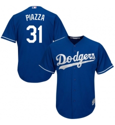 Youth Majestic Los Angeles Dodgers #31 Mike Piazza Replica Royal Blue Alternate Cool Base MLB Jersey