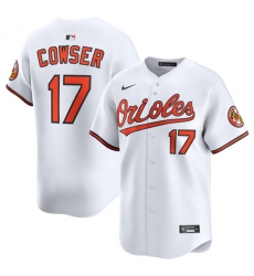 Men's Baltimore Orioles #17 Colton Cowser White 2025 Home Limited Stitched Baseball Jersey
