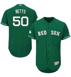 Men's Majestic Boston Red Sox #50 Mookie Betts Green Celtic Flexbase Authentic Collection MLB Jersey