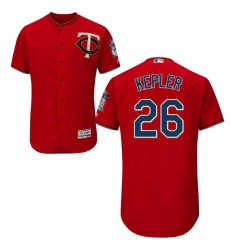 Men's Majestic Minnesota Twins #26 Max Kepler Scarlet Flexbase Authentic Collection MLB Jersey