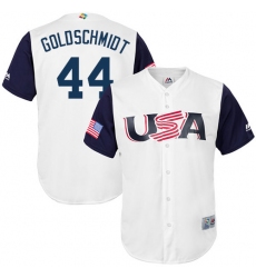 Youth USA Baseball Majestic #44 Paul Goldschmidt White 2017 World Baseball Classic Replica Team Jersey