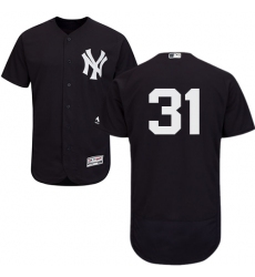 Men's Majestic New York Yankees #31 Aaron Hicks Navy Blue Flexbase Authentic Collection MLB Jersey