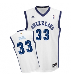 Men's Adidas Memphis Grizzlies #33 Marc Gasol Swingman White Home NBA Jersey