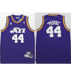 azz #44 Pete Maravich Purple Pistol Soul Swingman Stitched NBA Jersey