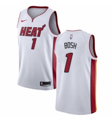 Women's Nike Miami Heat #1 Chris Bosh Swingman NBA Jersey - Association Edition