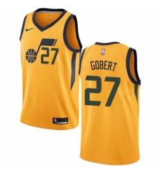 Men's Nike Utah Jazz #27 Rudy Gobert Authentic Gold NBA Jersey Statement Edition