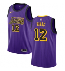 Women's Nike Los Angeles Lakers #12 Vlade Divac Swingman Purple NBA Jersey - City Edition