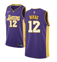 Youth Nike Los Angeles Lakers #12 Vlade Divac Swingman Purple NBA Jersey - Statement Edition