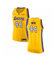 Women's Los Angeles Lakers #44 Jerry West Authentic Gold Home Basketball Jersey - Icon Edition