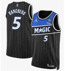 Men's Orlando Magic #5 Paolo Banchero Black 2025 New Generation of Magic Stitched Basketball Jersey