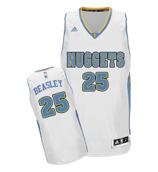 Men's Adidas Denver Nuggets #25 Malik Beasley Swingman White Home NBA Jersey