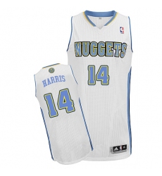 Men's Adidas Denver Nuggets #14 Gary Harris Authentic White Home NBA Jersey