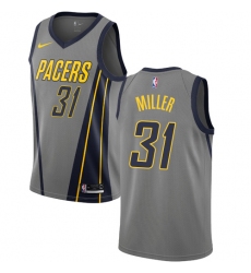 Youth Nike Indiana Pacers #31 Reggie Miller Swingman Gray NBA Jersey - City Edition