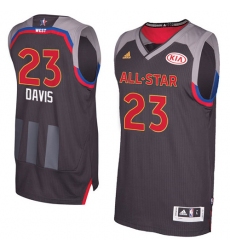 Men's Adidas New Orleans Pelicans #23 Anthony Davis Authentic Charcoal 2017 All Star NBA Jersey